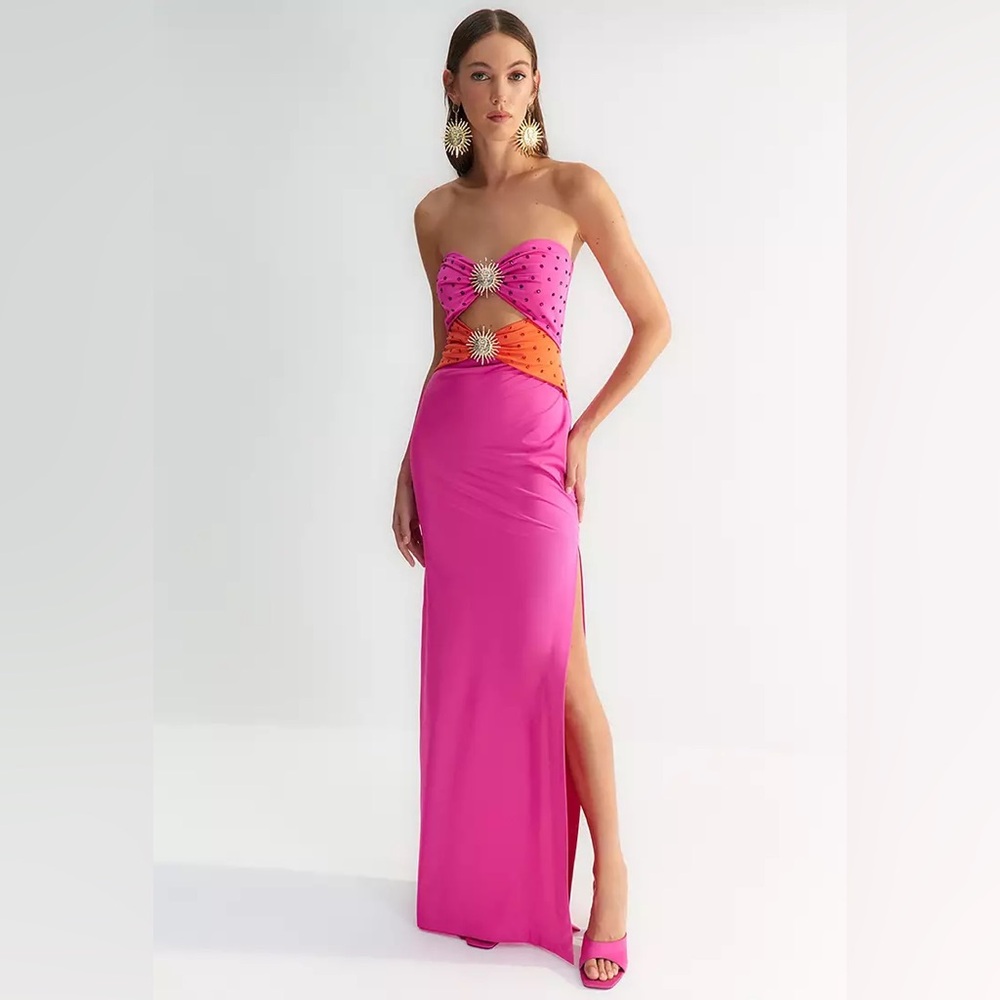 zeynep tosun x trendyol pink dress - Wear Hause